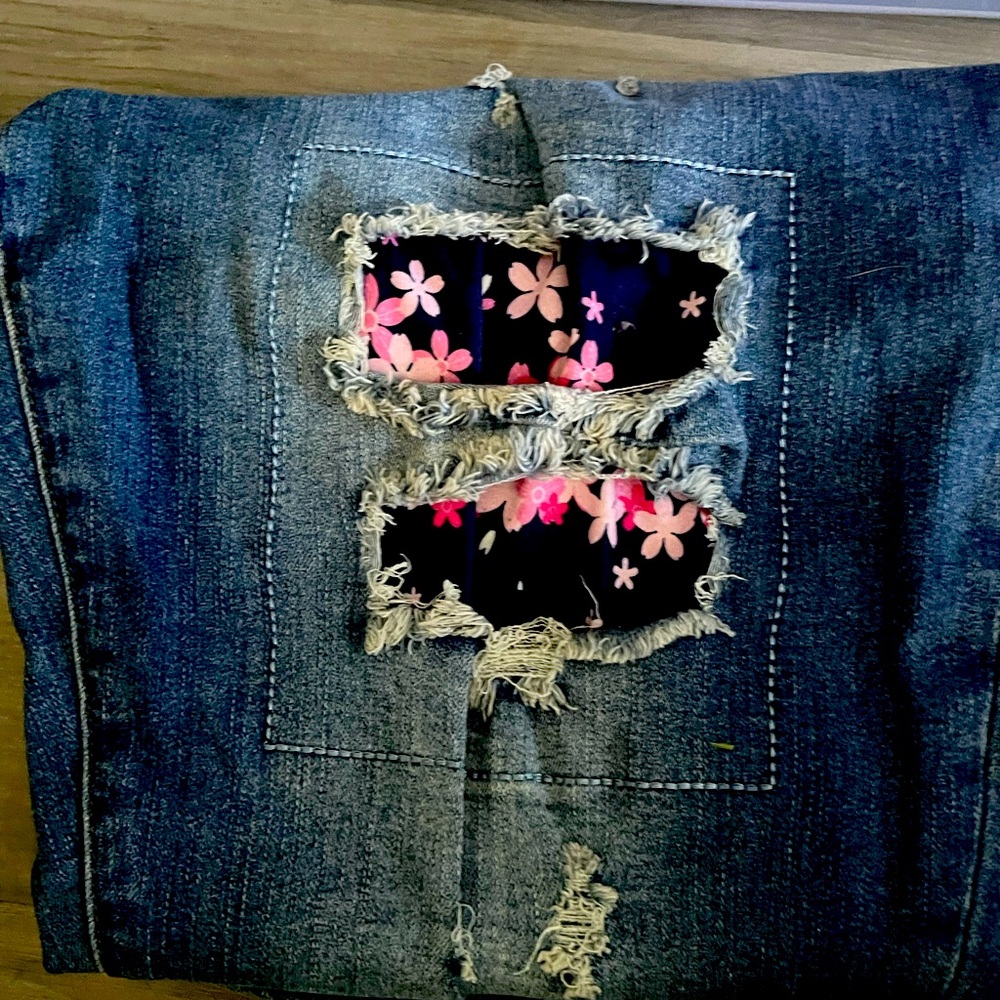 Beautiful appliquéd denim